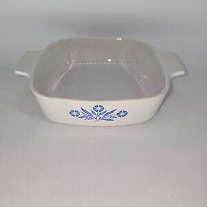 Corning Ware Blue Cornflower 1 Quart Casserole‎ Dish Vintage Pyroceram Baker